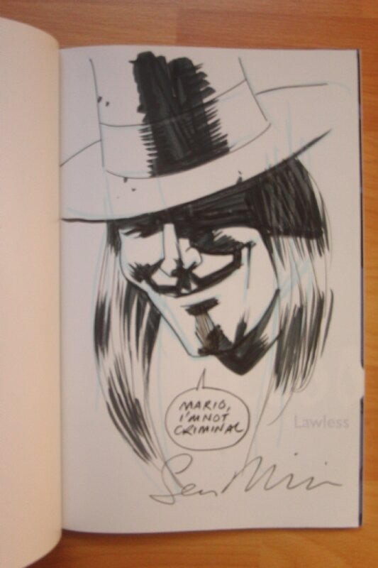V sketch ( V for Vendetta), Sean Phillips - Dédicace