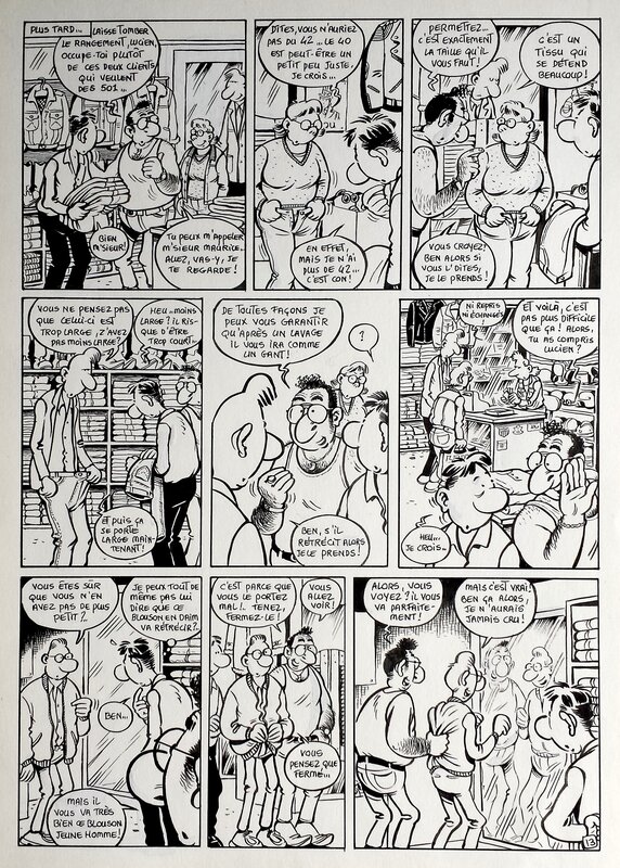 Frank Margerin, Lucien - Lulu s'maque - Planche originale