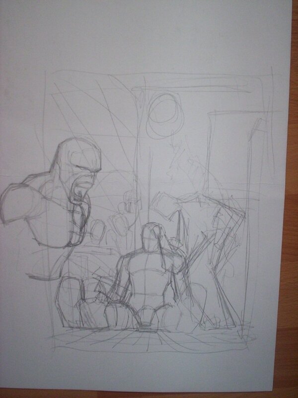 Spawn #185 layout sketch,Whilce Portacio - Œuvre originale