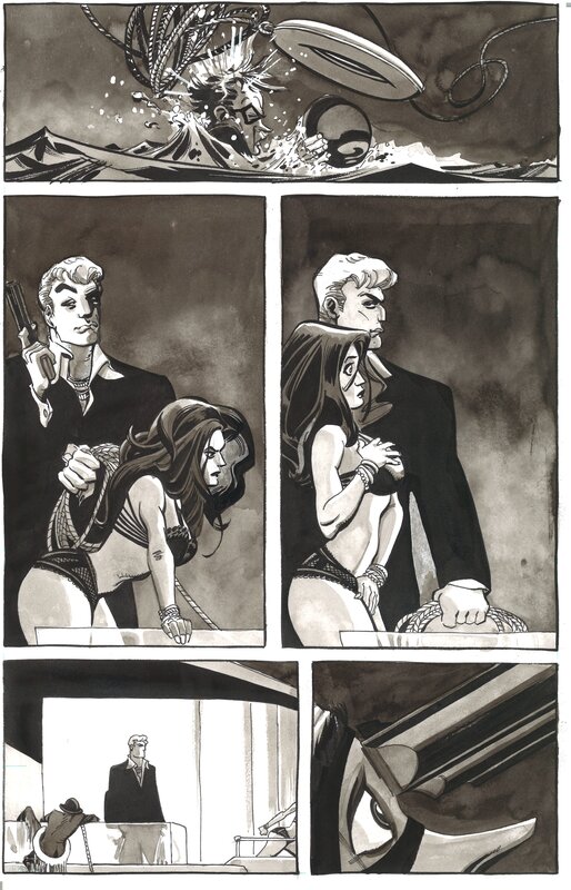 Catwoman à Rome par Tim Sale, Jeph Loeb - Planche originale