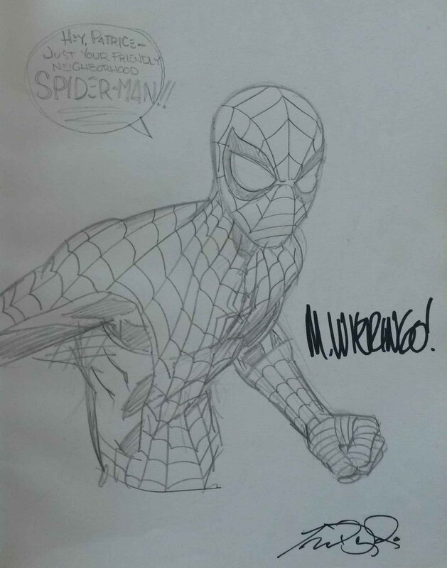 Spiderman par Mike Wieringo - Dédicace