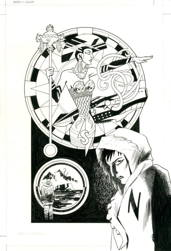 Kevin O'Neill, Alan Moore, Cover for Nemo Heart of Ice - Couverture originale