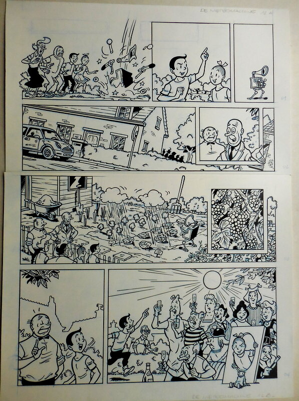 De meteomachine par Luc Morjaeu - Planche originale