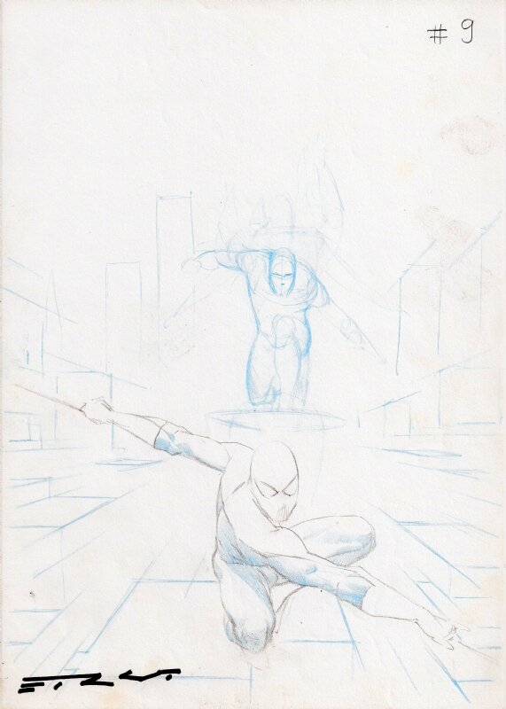 Silver Surfer-Requiem#2 unpublished Cover prelim,Esad T. Ribic - Original Cover