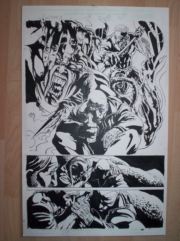 Soldier X #1 page 9,Igor Kordey - Planche originale