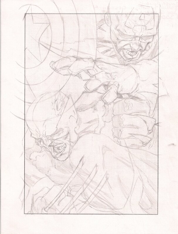 Wolverine Origins #4 Cover prelim ,Joe Quesada - Couverture originale