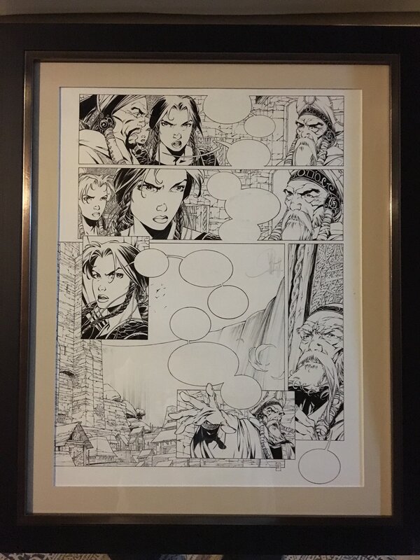 En vente - Alberto Varanda, La geste des chevaliers dragons Tome 1 - Jaïna - Planche originale