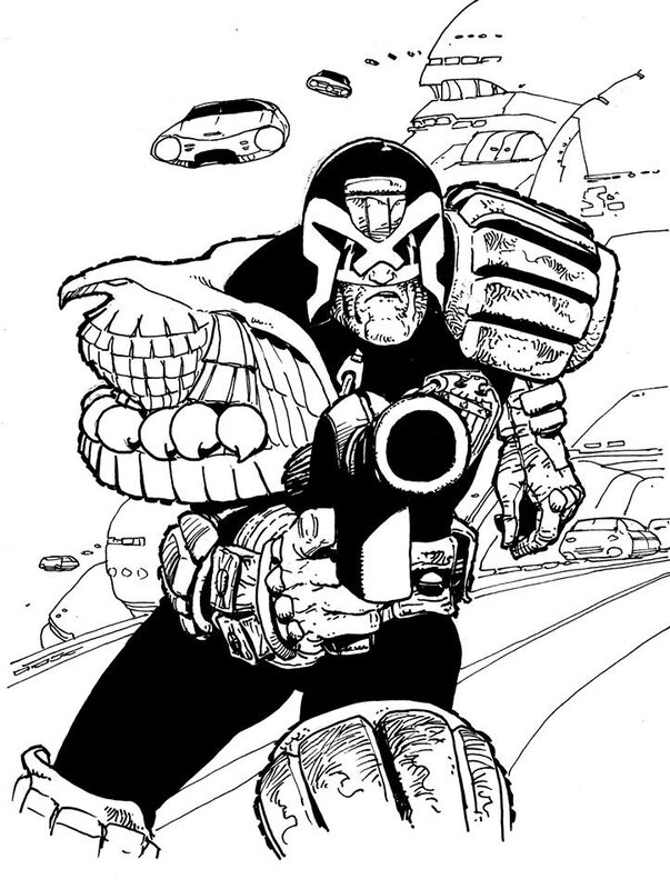 Judge Dreed by Carlos Ezquerra - Original Illustration