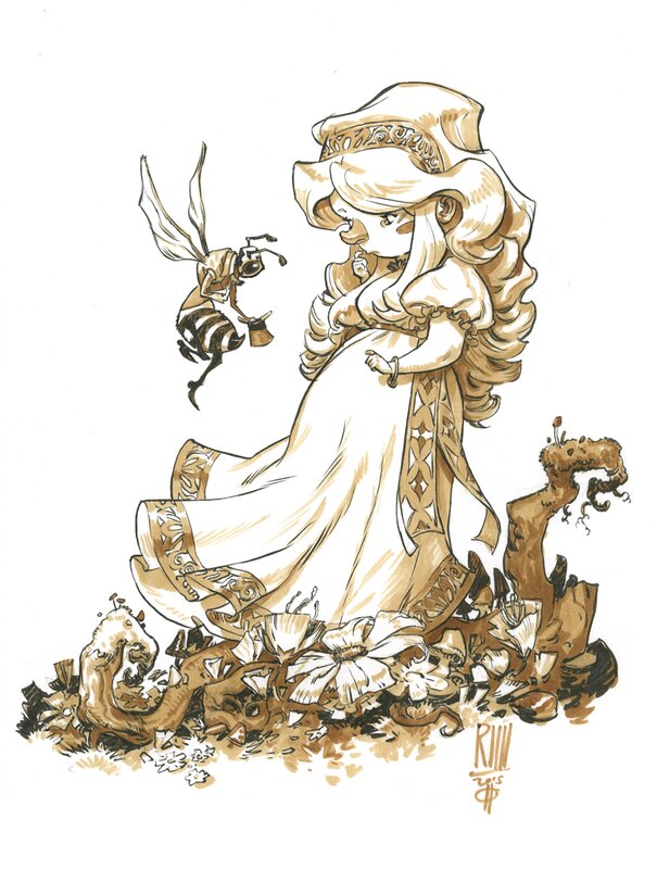 Roberto Ricci, Monsieur abeille (vendu) - Illustration originale