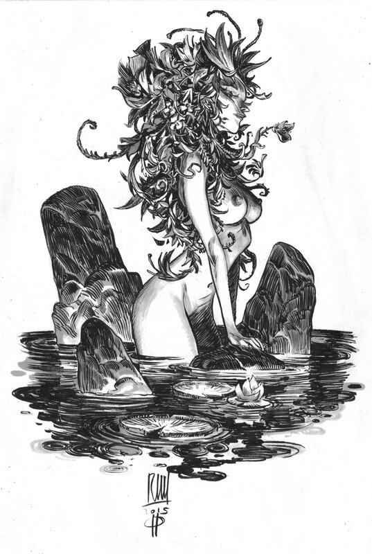 Ninfe (vendu) by Roberto Ricci - Original Illustration