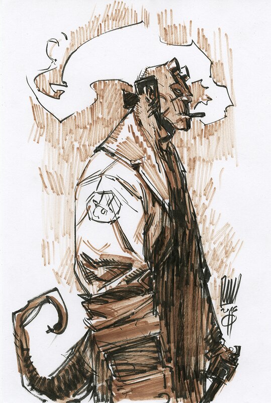 Hellboy 2 par Roberto Ricci - Illustration originale