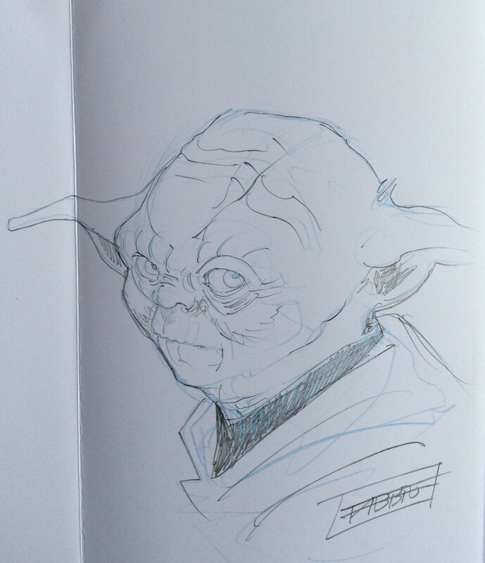 Maitre Yoda par Davide Fabbri - Dédicace
