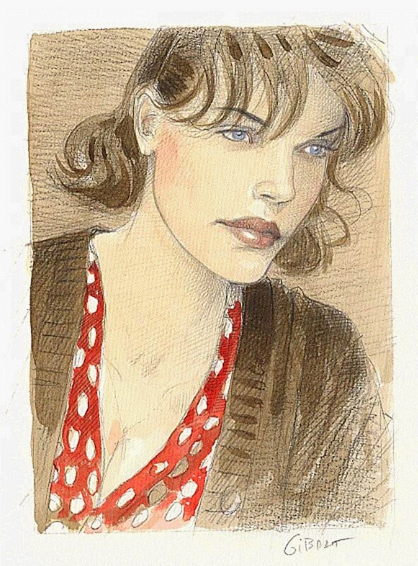 Jean-Pierre Gibrat, Le sursis - Portrait de Cécile - Original Illustration