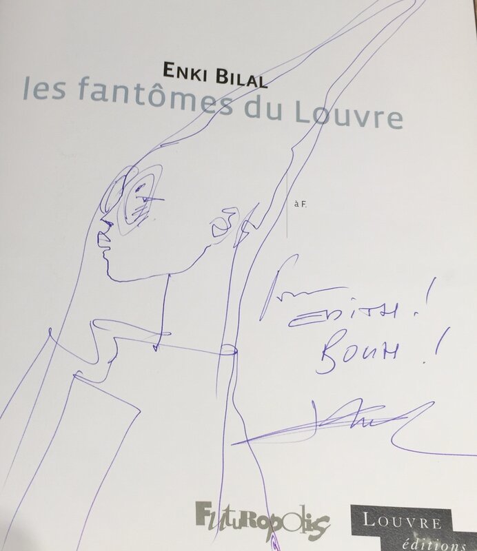 Dédicace de Bilal pour les Fantômes du Louvre - Sketch