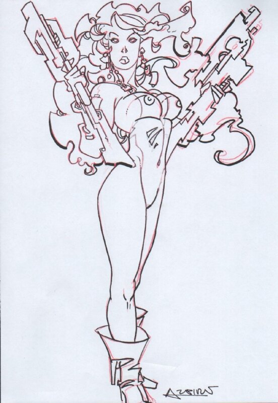 Lorna prelim sketch by Alfonso Azpiri - Sketch