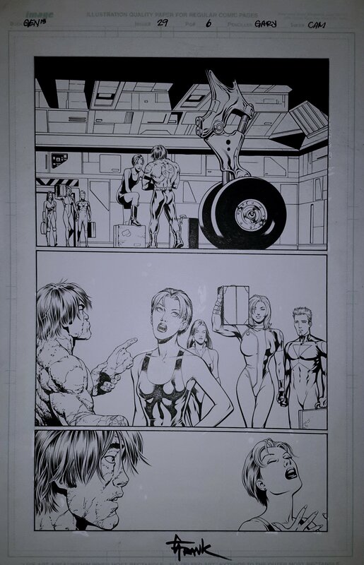 Gen 13 #29 p6 par Gary Frank, Cam Smith - Planche originale