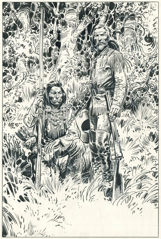 Gir - Winchester par Jean Giraud - Illustration originale