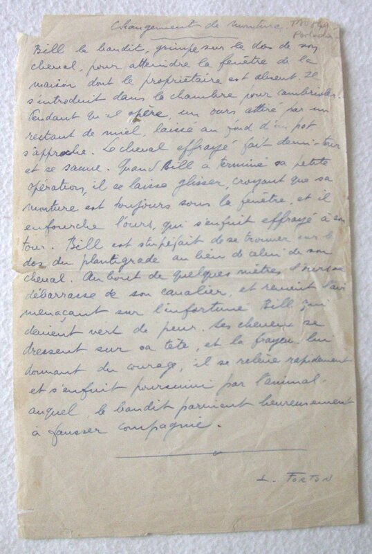 Manuscrit de Forton pour un gag en une page . - Original art