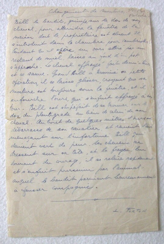 Manuscrit de Forton pour un gag en une page . - Œuvre originale