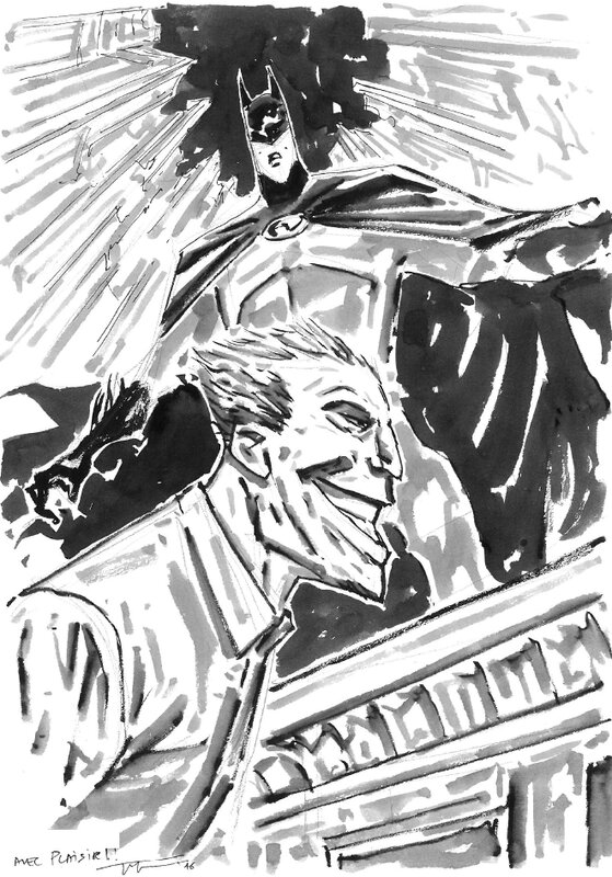 Batman et le Joker by Toni Fejzula - Sketch