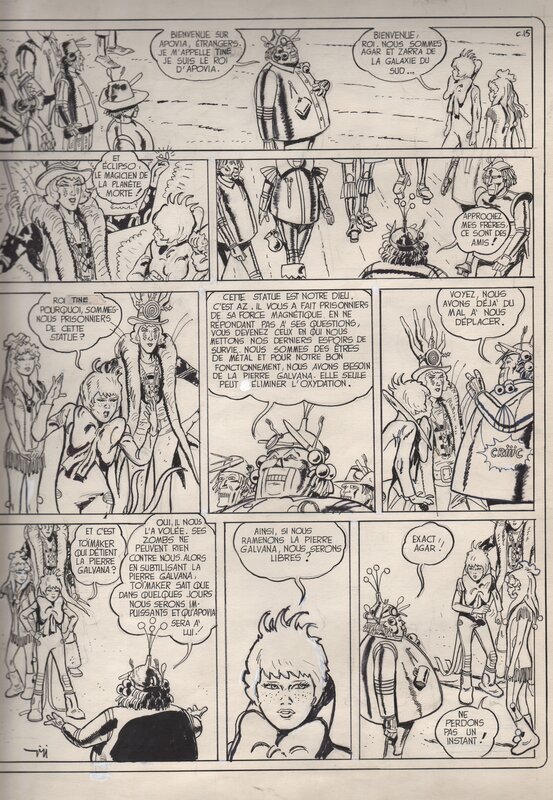 Robert Gigi, Agar Le magicien de la planète morte   Page15 - Planche originale