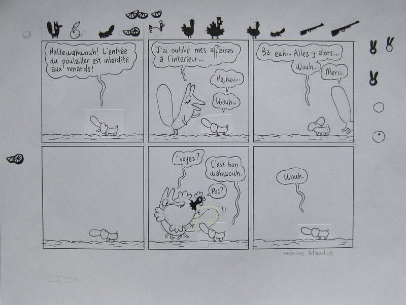 La renarde par Marine Blandin - Planche originale
