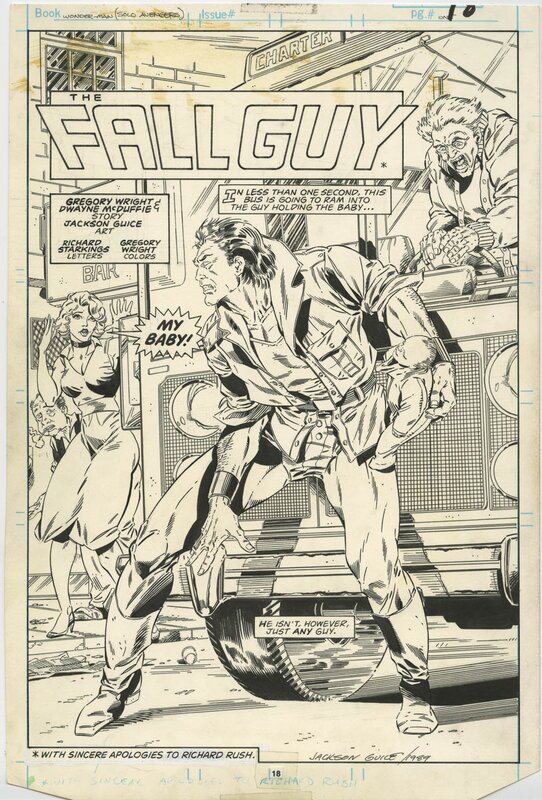 jackson guice, Solo AVENGERS #13 TITLE SPLASH - Planche originale