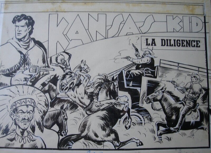 Carlo Cossio, Kansas Kid La Diligence - Original Cover