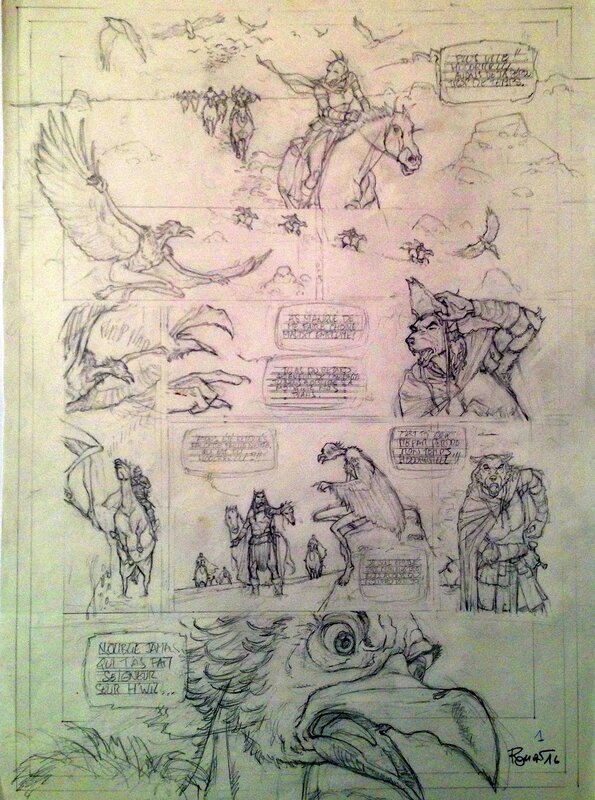 Olivier Roman, Les Fables de L'Humpur - T4 -Le Grand Centre - Crayonné Page 3 - Planche originale