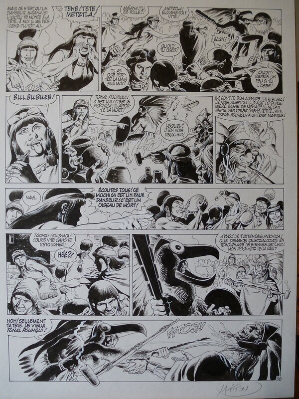 Jean-Yves Mitton, Quetzalcoatl tome 1 planche 38 - Planche originale