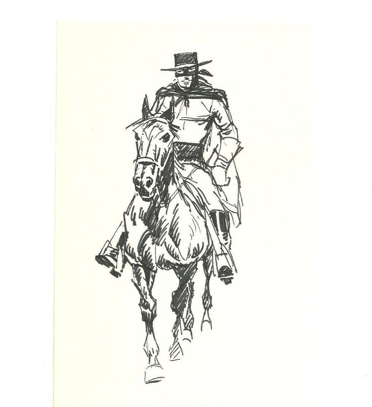 Etude pour Zorro by Jean Pape - Original art