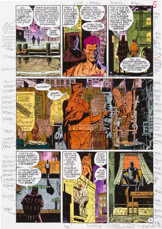 Bleu Watchmen par Dave Gibbons, John Higgins - Planche originale