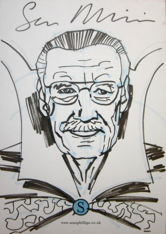 Stan Lee (Marvel Mastermind)sketch,Sean Phillips - Dédicace