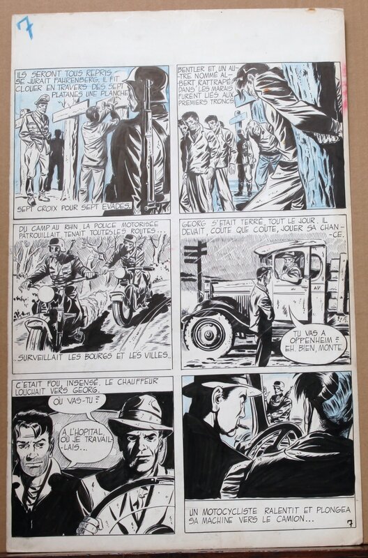 Gérald Forton, La septième Croix - dramatique histoire parue dans le # 37 de 34 camera - Comic Strip
