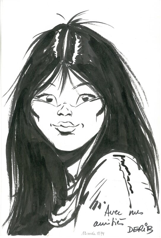 Portrait de Chinook by Derib - Original Illustration