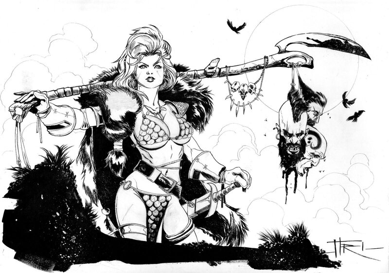 Red Sonja par Marco Itri - Illustration originale