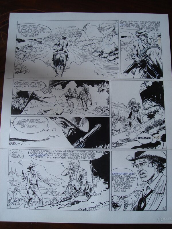 Michel Rouge, Comanche -Le dollar a trois faces p42 - Planche originale