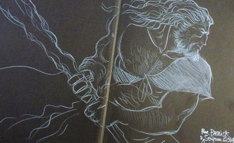ROUDIER, La guerre du feu tome 1 dédicace festival Sérignan 2014 - Sketch