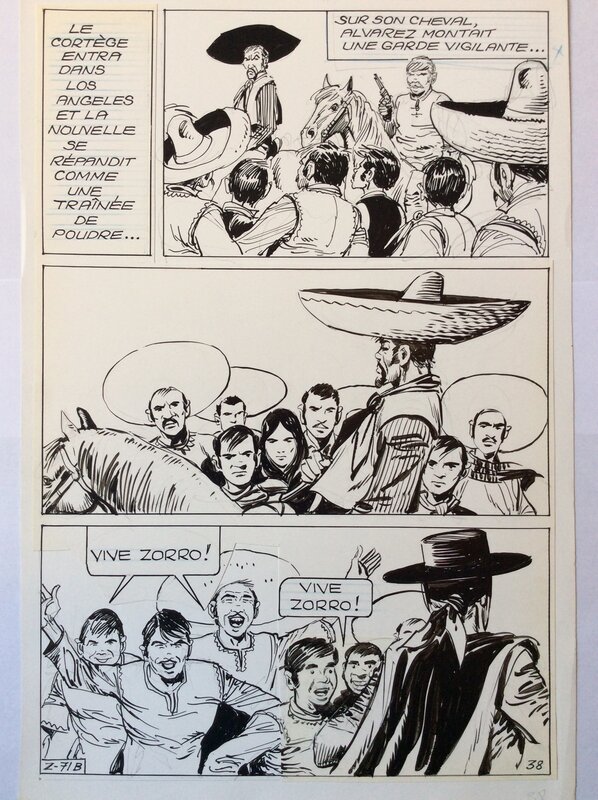 Zorro par Jean Pape - Planche originale