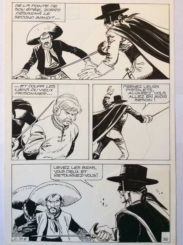 Zorro par Jean Pape - Planche originale