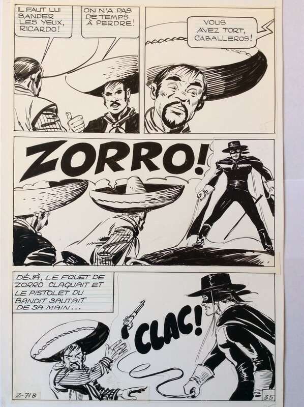 Zorro par Jean Pape - Planche originale