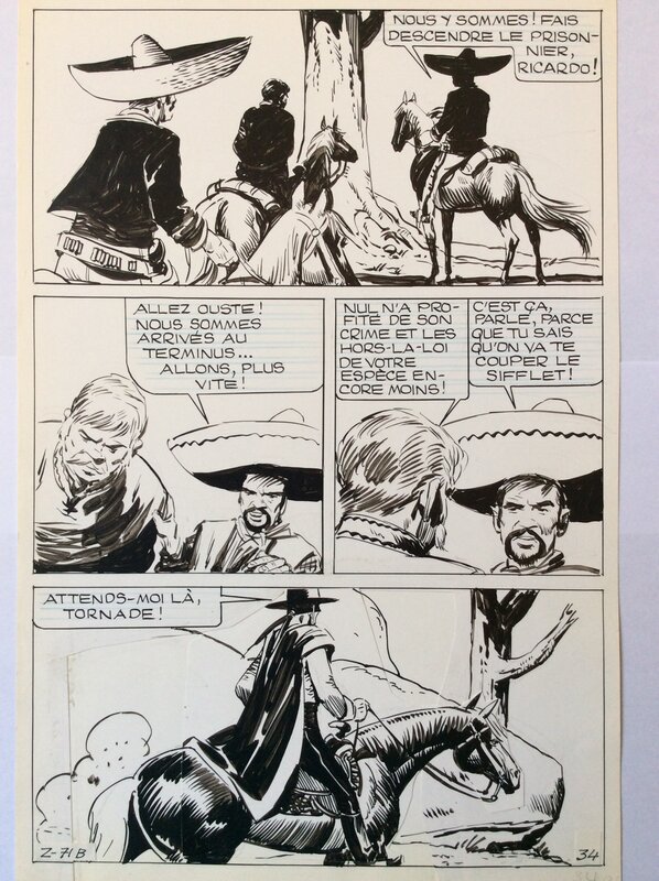 Zorro par Jean Pape - Planche originale