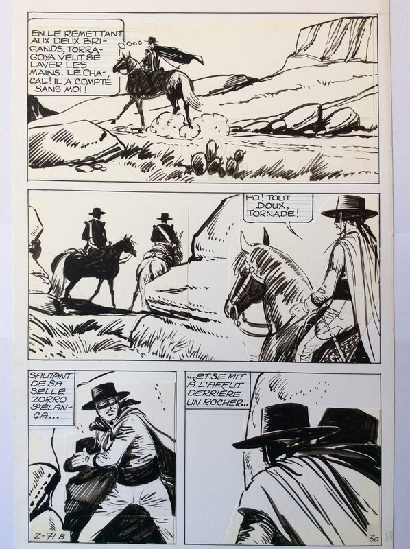 Zorro par Jean Pape - Planche originale