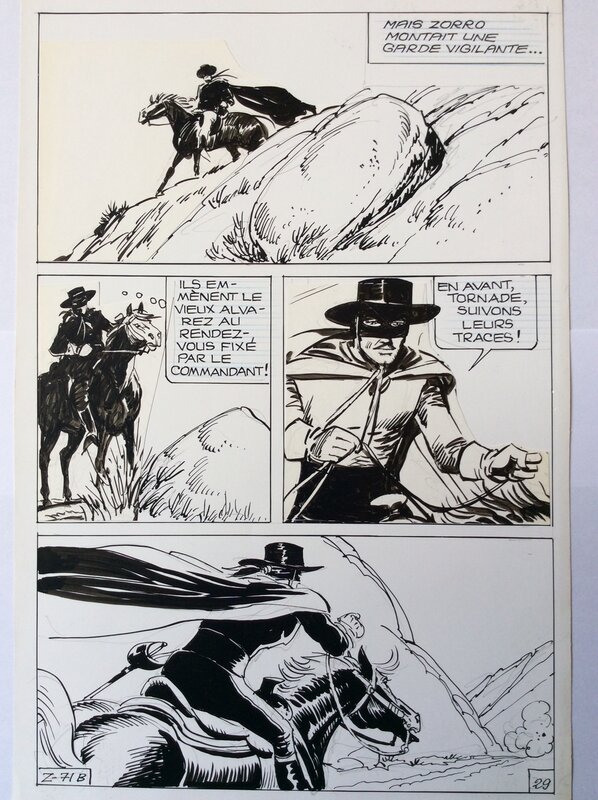 Zorro par Jean Pape - Planche originale