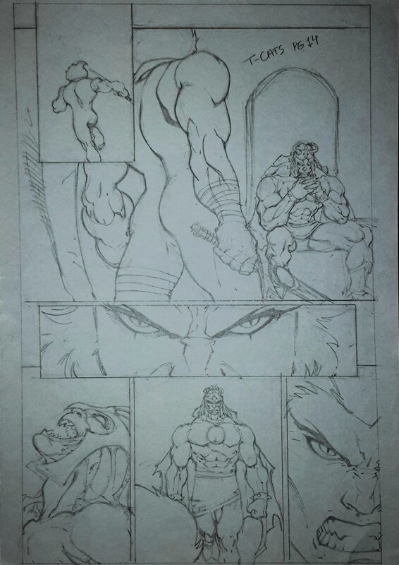 Ed Benes, Thundercats - The Return #5 p14 - Crayonné - Œuvre originale