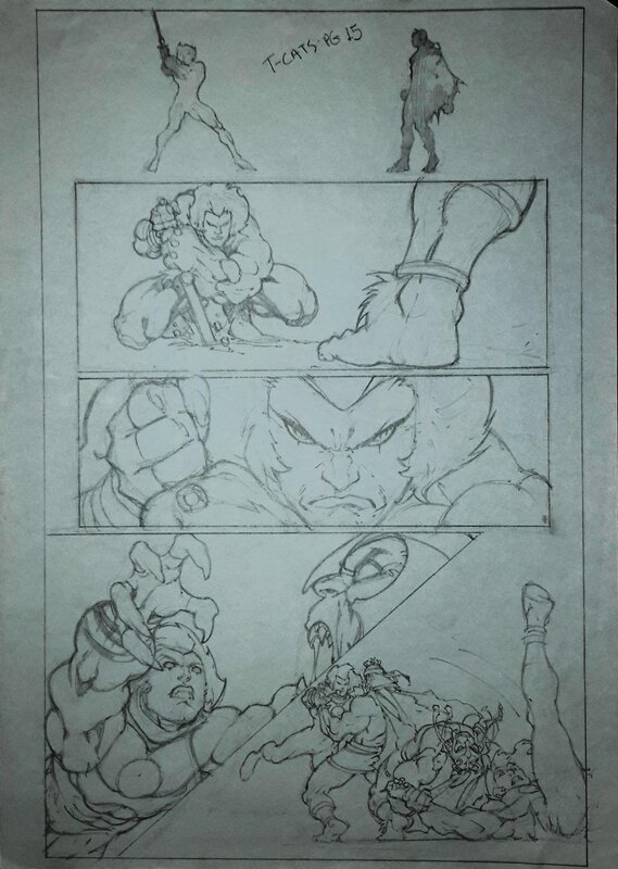 Ed Benes, Thundercats - The Return #5 p15 - Crayonné - Œuvre originale