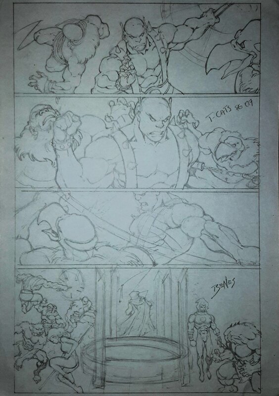 Ed Benes, Thundercats - The Return #5 p7 - Crayonné - Original art