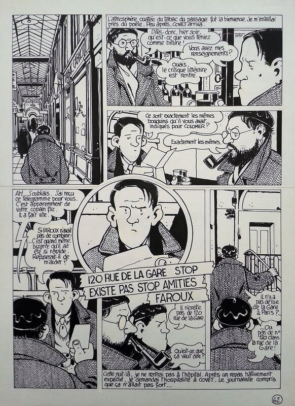 120, Rue de la gare par Jacques Tardi - Planche originale