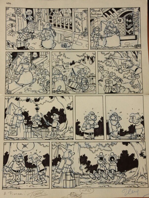 Turk, Robin Dubois - Gag 474 - Planche originale