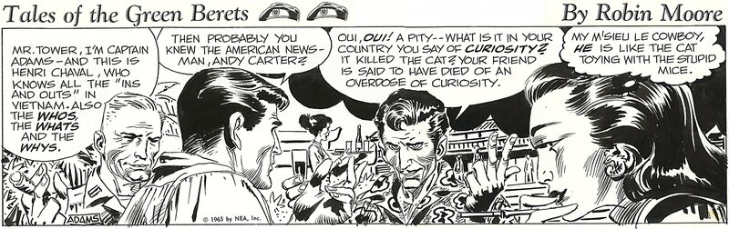 Joe Kubert, Tales of the Green Berets strip . 1965 .. - Comic Strip
